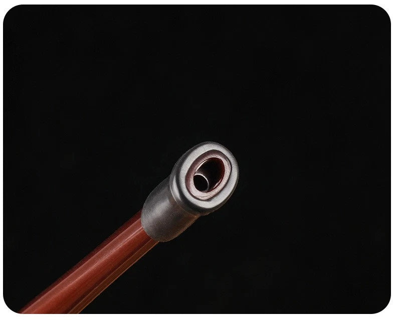 17cm Wood Cigarette Holder Long Reusable Filter Pipe Black Rosewood for Men 07FC0E-D4 - KOEEK