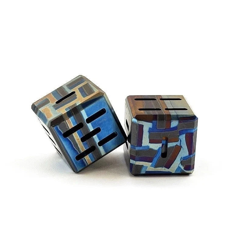 1PC Solid Zirconium Alloy Dice Whiskey Chilling Stone Metal Ice Cube EDC Toy 07FC0E-D4 - KOEEK