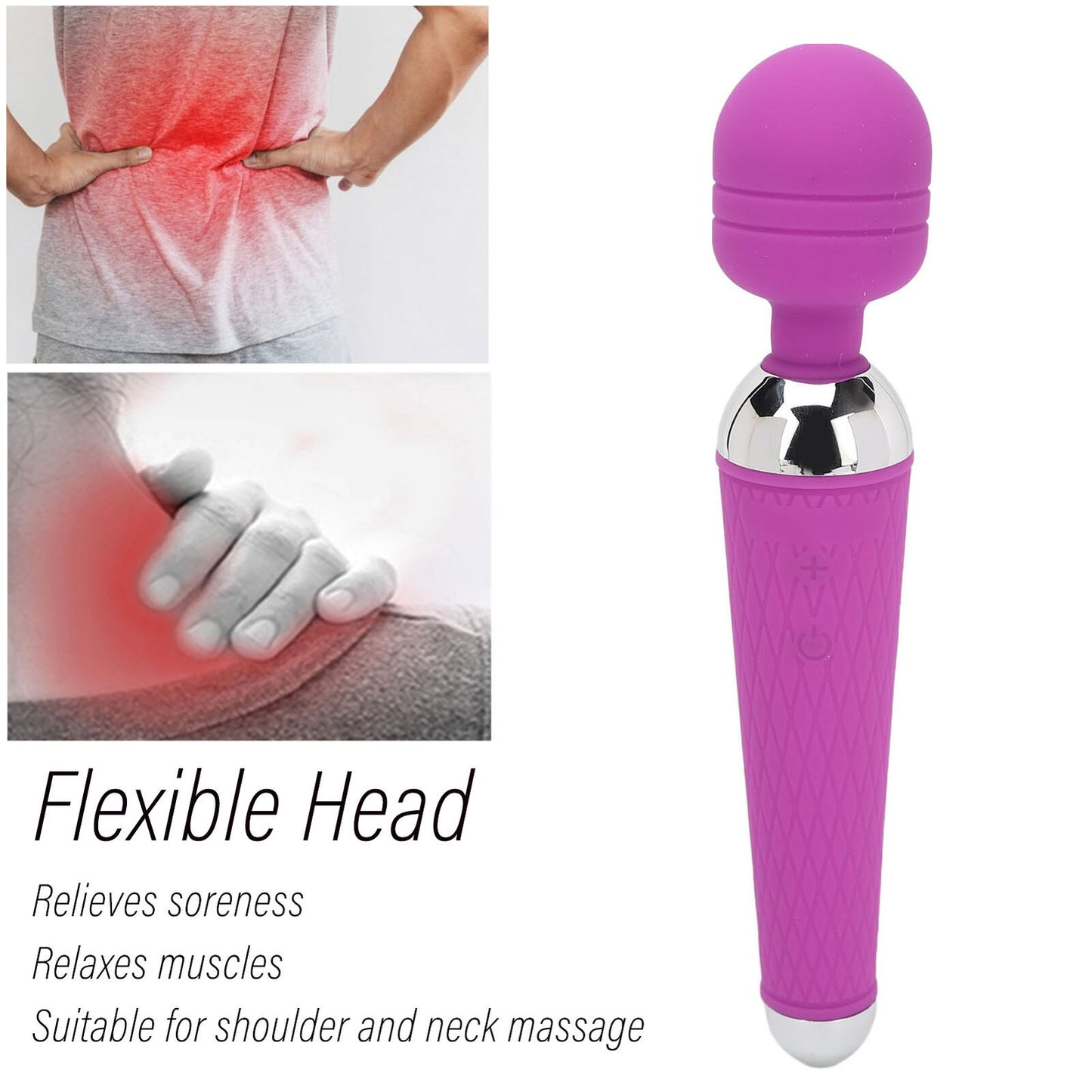 new Handheld Personal Massager Muscle Relaxation Cordless Rechargeable Low Noise ABE koeek - KOEEK