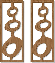 new Zzbakress 2 Pcs Mid Century Wall Decor Wooden Modern Style T 07FC0E-D4 - KOEEK