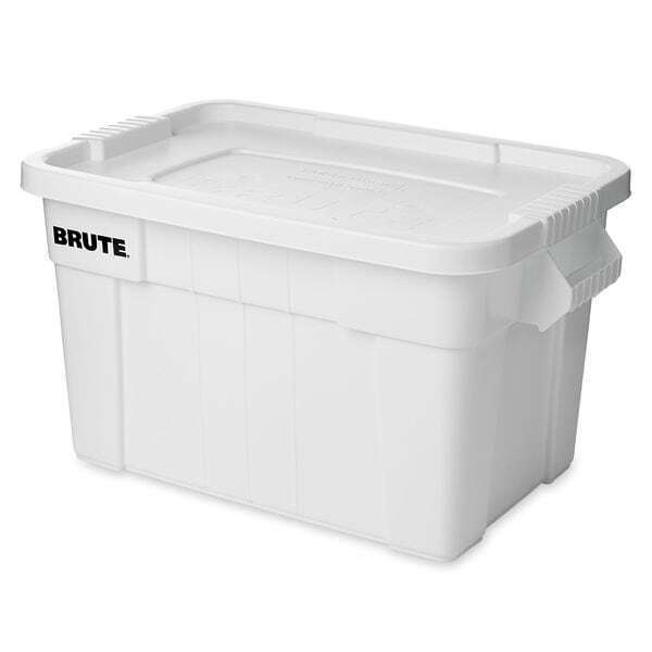 new Rubbermaid Commercial Fg9s3100wht Storage Tote, White, Plastic, 27 In L, 17 koeek - KOEEK