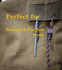 EDC Titanium Question Mark Block Knife Lanyard Bead Necklace Pendant DIY Blue 07FC0E-D4 - KOEEK