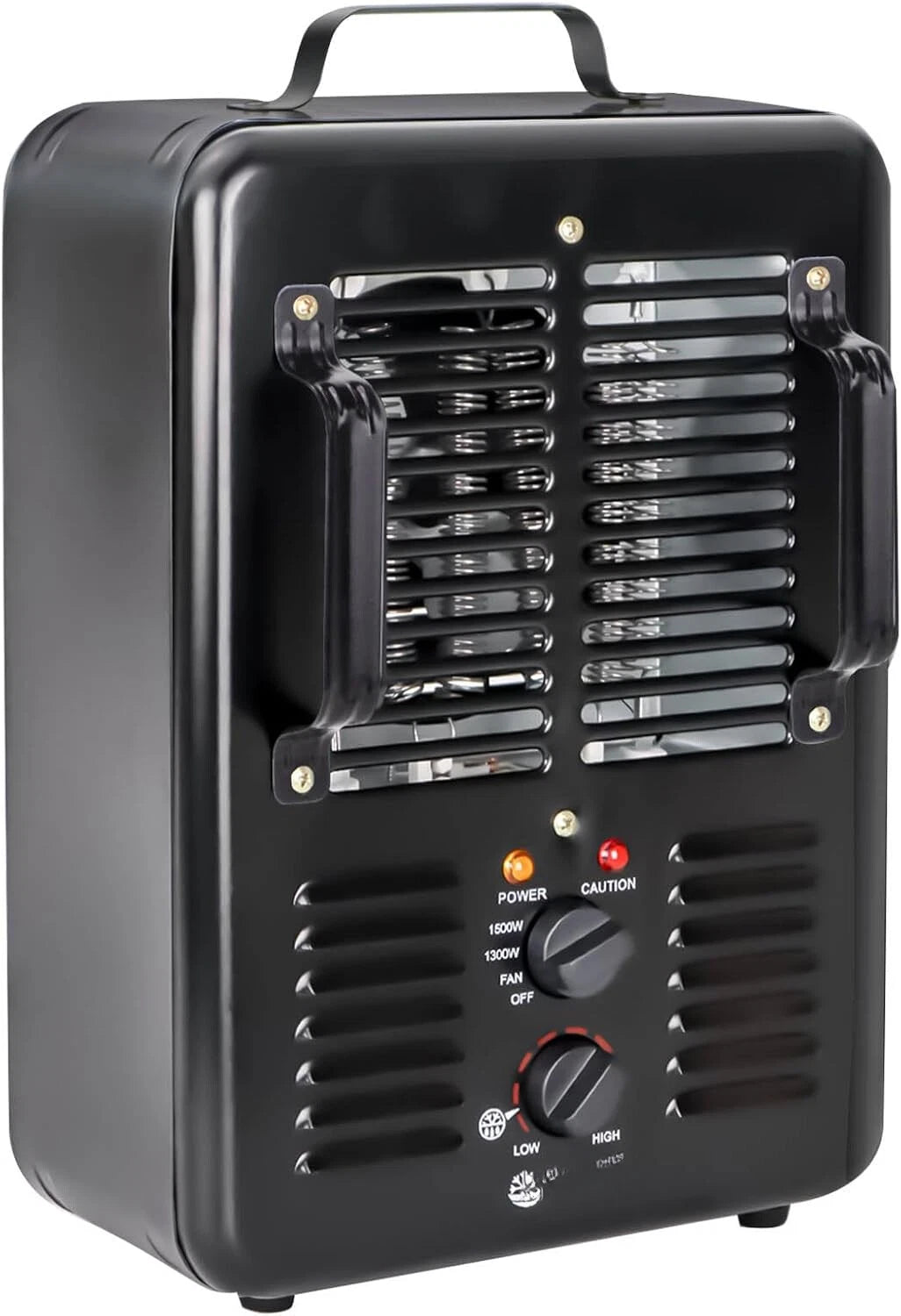 Space Heater, Electric Heater with Thermostat, 3-Segment Heat Setting, Black 07FC0E-D4 - KOEEK