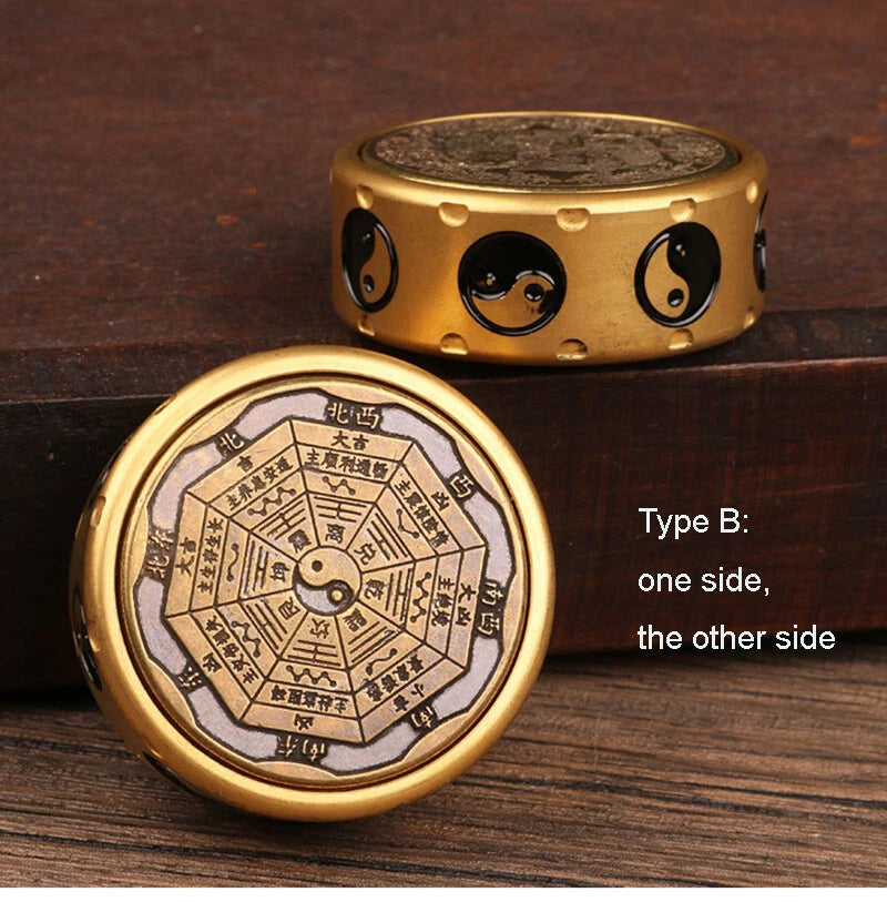 Brass Creative Fidget Spinner Brass Hand Spinner Pocket Decompression EDC Toy 07FC0E-D4 - KOEEK
