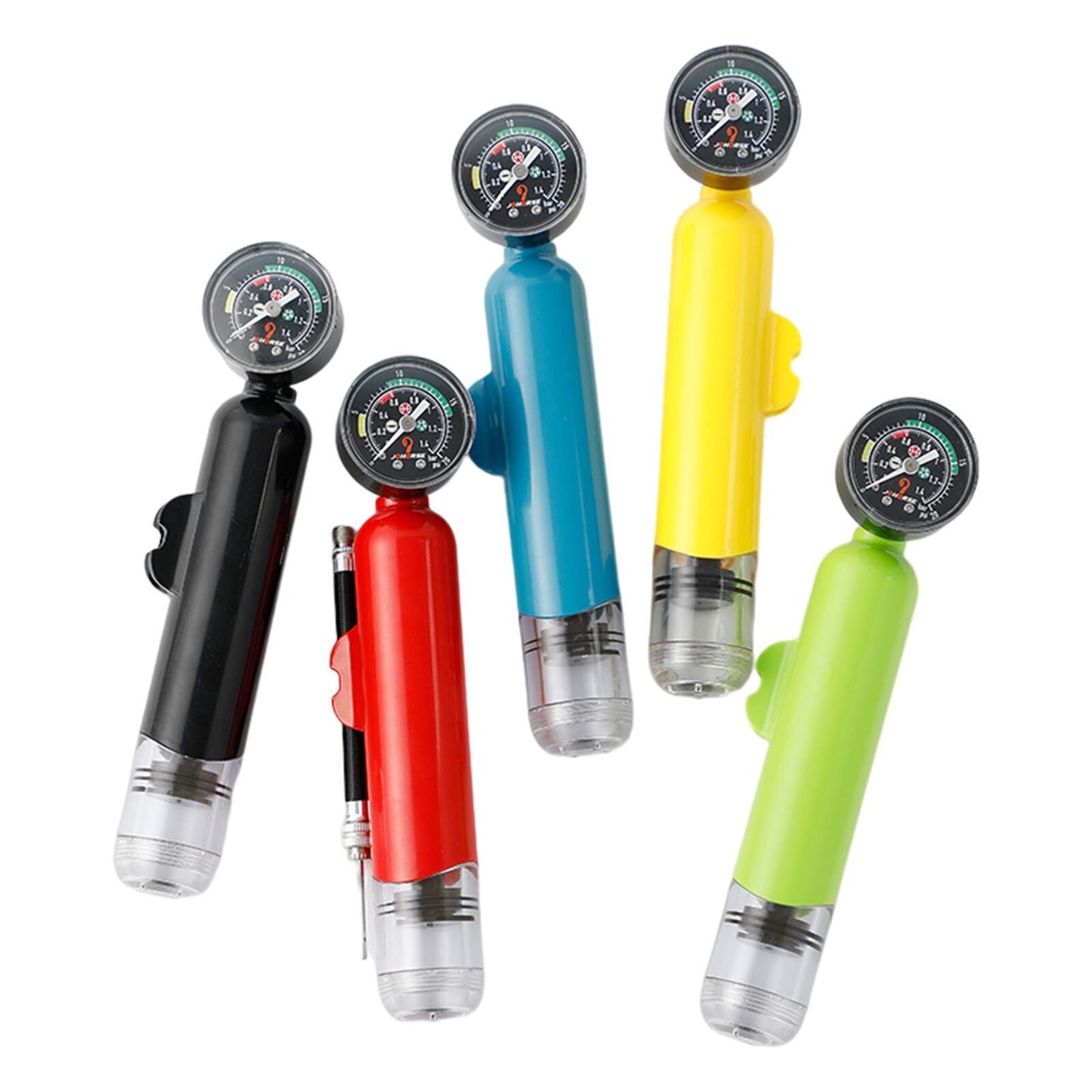 new Mini Pump ABS Road Mountain Bike Bicycle + Pressure Gauge Portable Sports Pump koeek - KOEEK