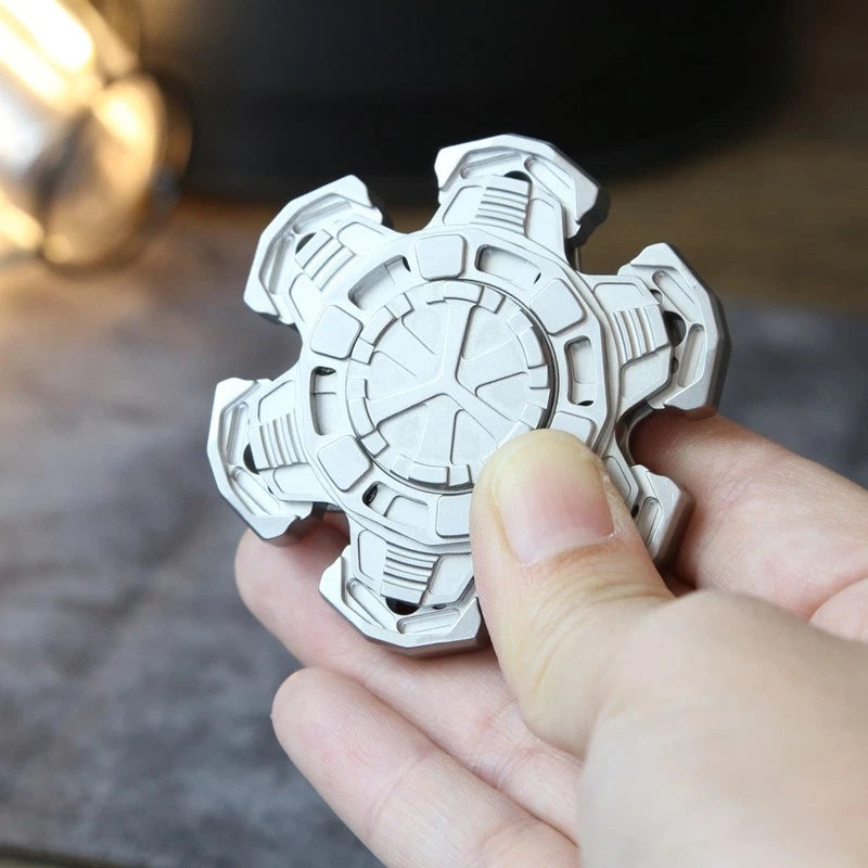 Silver Modern EDC Hand Spinner Stainless Steel Fidget Spinner Stress Relief Toy 07FC0E-D4 - KOEEK