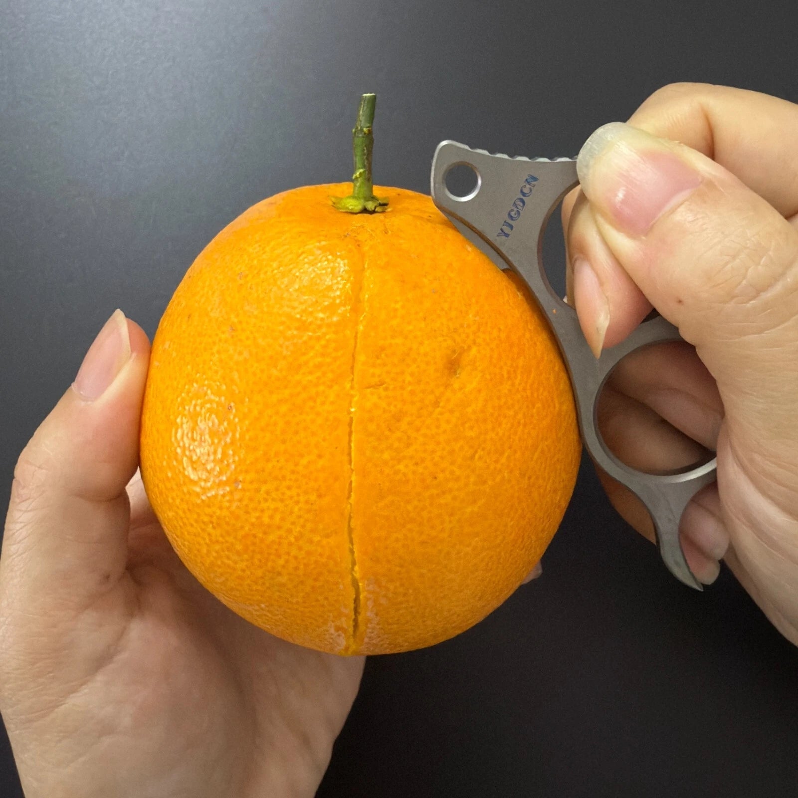 RIHE Design TC4 TITANIUM kangaroo EDC Mini Tool ruit orange peeler Bottle opener 07FC0E-D4 - KOEEK