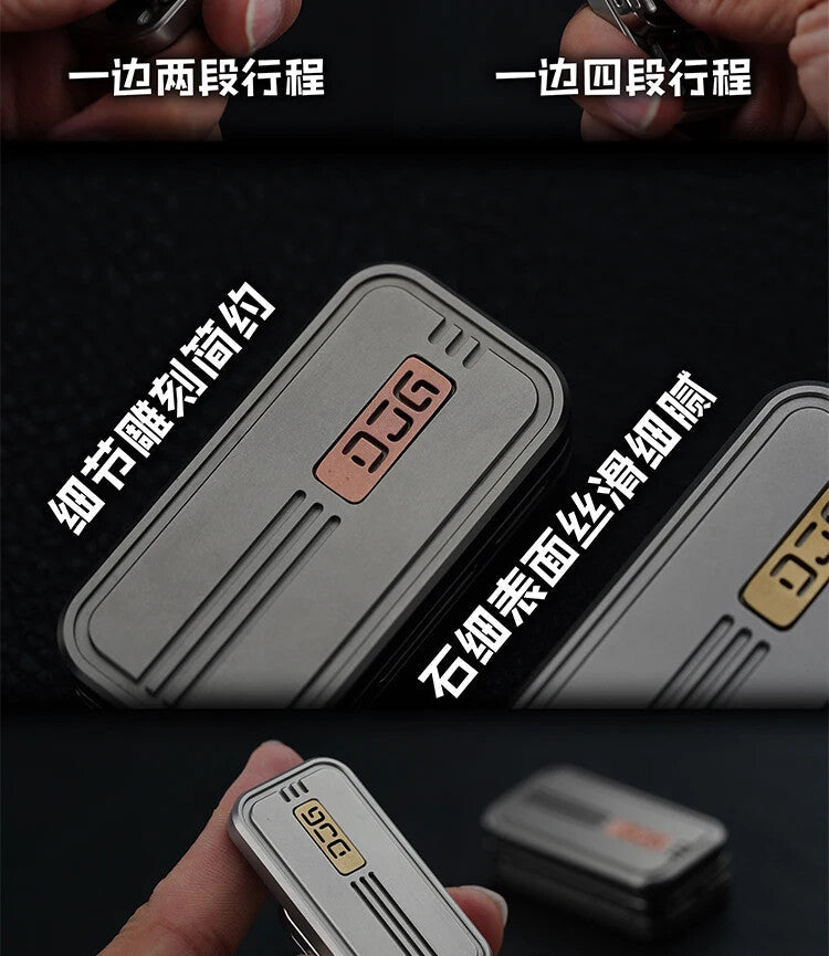 EDC Titanium Alloy Magnetic Paragraph Push Slider Decompression Toys 07FC0E-D4 - KOEEK