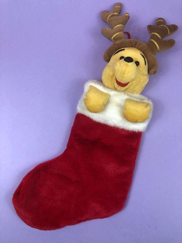 Disney Christmas Winnie The Pooh Reindeer Plush Holiday Decoration Stocking DISNEY - KOEEK