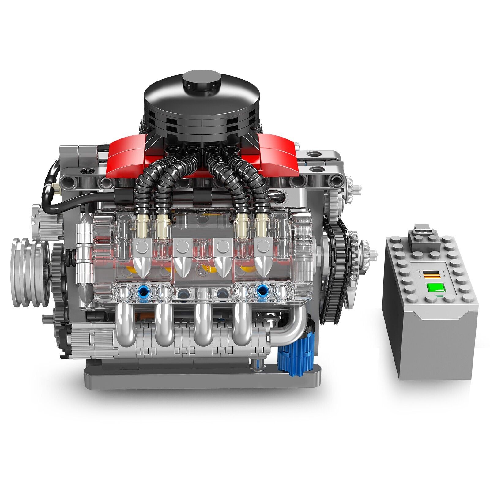 new Mould King 10171 V8 Engine Motor Engineering Model Building Block Toy Collection MOULD KING - KOEEK