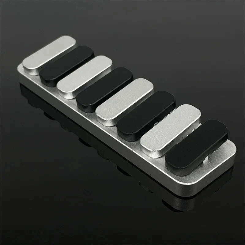 8 Keys Piano Keys Fidget Clicker EDC Fidget Slider ADHD Metal Fidget Toys Gifts 07FC0E-D4 - KOEEK