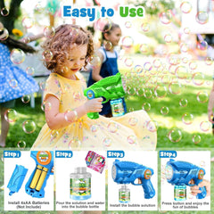 new Bubble Gun Machine for Kids 4-8: 2-Pack Automatic Guns with 2 Bottles... 07FC0E-D4 - KOEEK