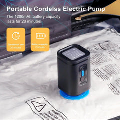Set of 12 travel vacuum storage bags with portable electric pump