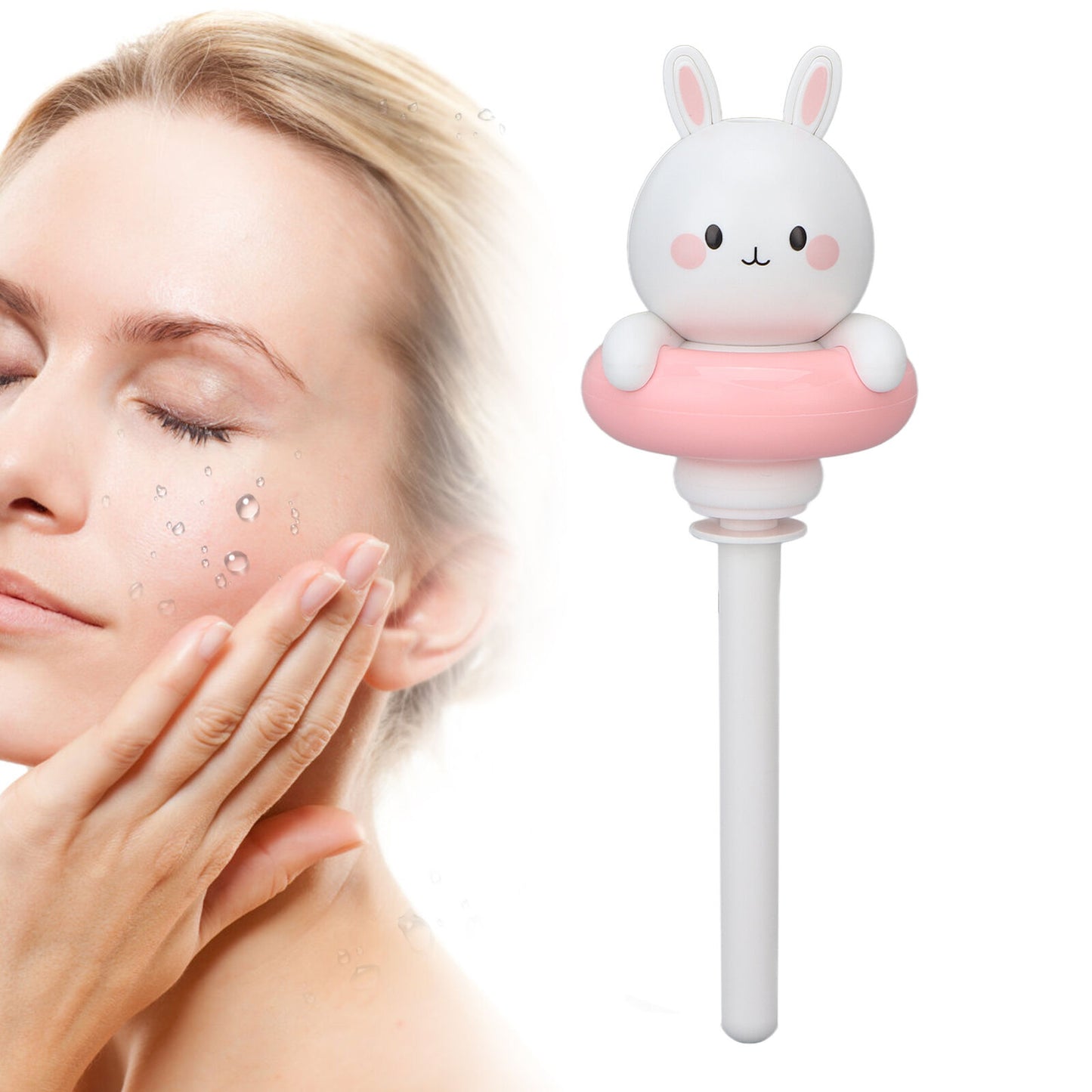 new Humidifier Spray Timing Function Pink Bunny Dry Burning Mist Humidifier HGF koeek - KOEEK