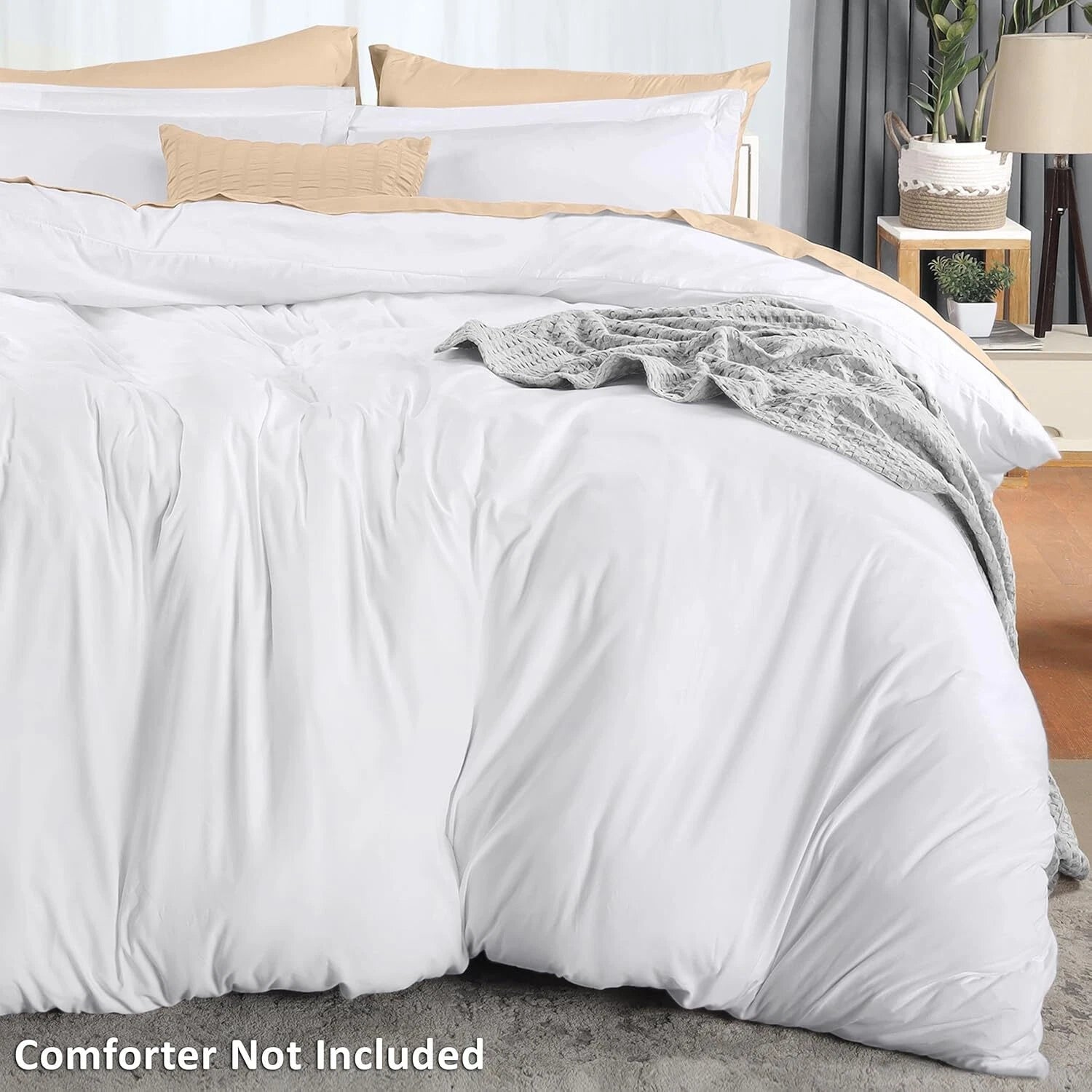 Duvet Cover Queen Size - 1 Comforter Cover with 2 Pillow Shams -3 Pieces Bedding 07FC0E-D4 - KOEEK