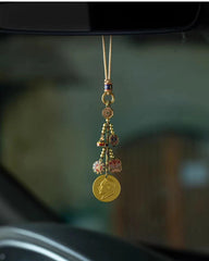 Mao Zedong Portrait Rearview Mirror Hanging Pendant Peace Amulet Car Decoration 07FC0E-D4 - KOEEK