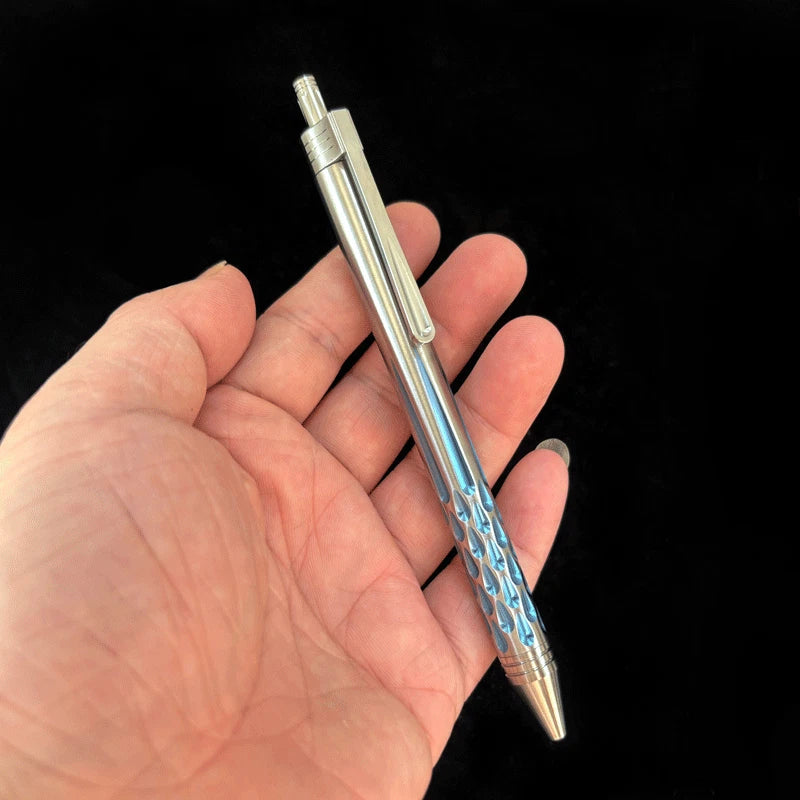 Titanium Pocket BallPoint Pen Signature Writing Pen Business Office EDC Pen 07FC0E-D4 - KOEEK