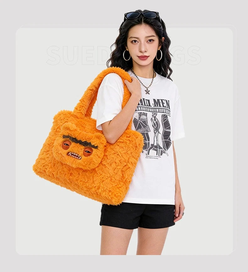 Fuggler x JAKA Plush Tote Bag Large Capacity Single Shoulder Shopping Bag FUGGLER - KOEEK