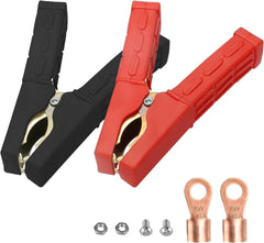 new 2Pcs Insulated Alligator Clips 100A-500A Electrical Heavy Duty 100a 07FC0E-D4 - KOEEK