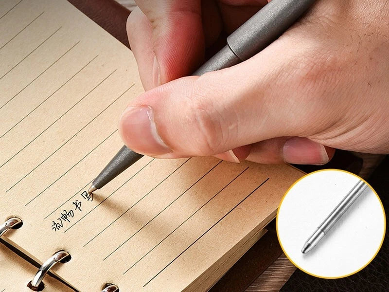 Titanium Alloy Ballpoint Pen Business Tactical Pen Office Stationery Outdoor EDC 07FC0E-D4 - KOEEK