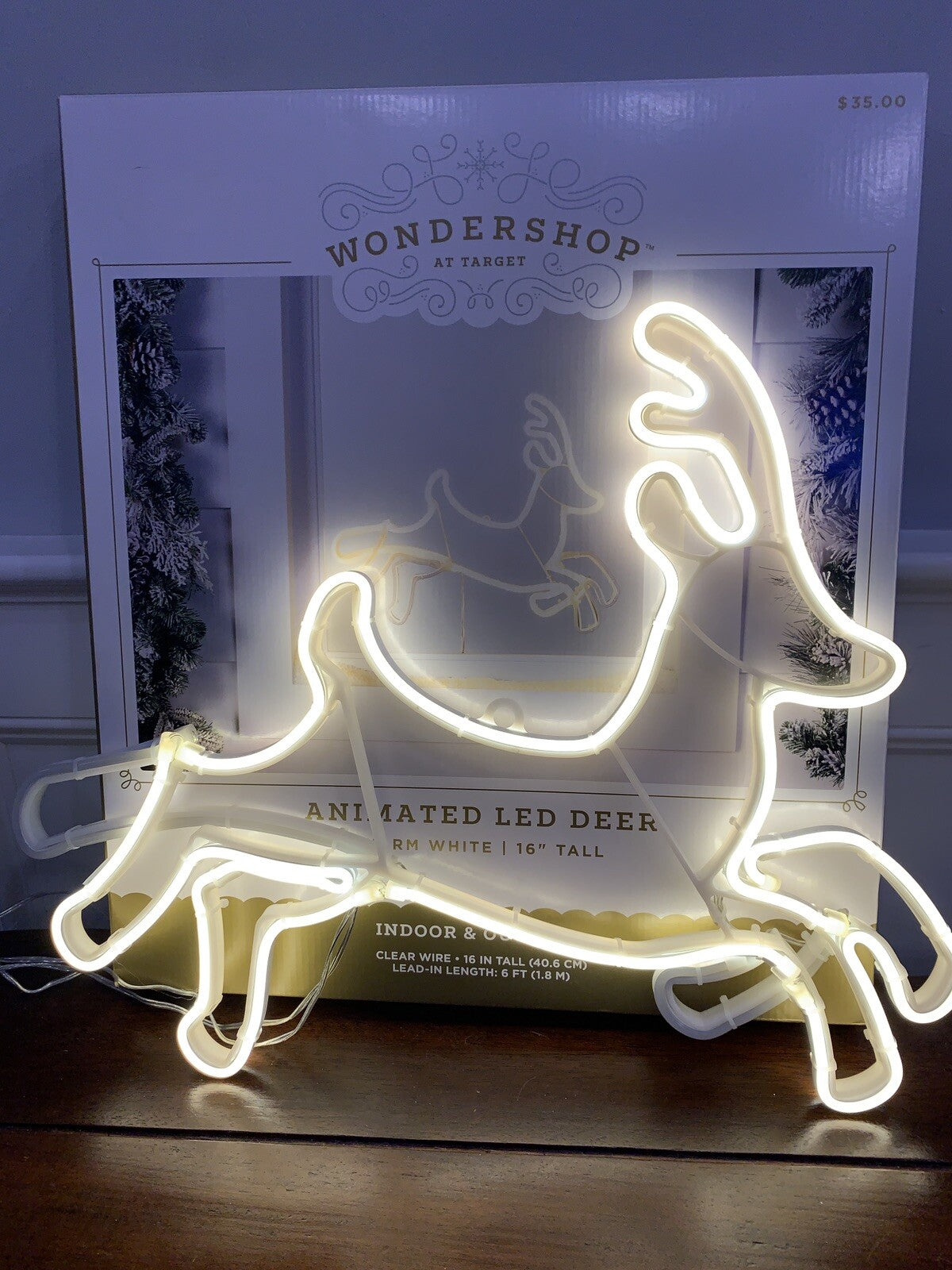 Target Wondershop LED Neon Style Jumping Reindeer Christmas Novelty Light 16” WONDERSHOP - KOEEK