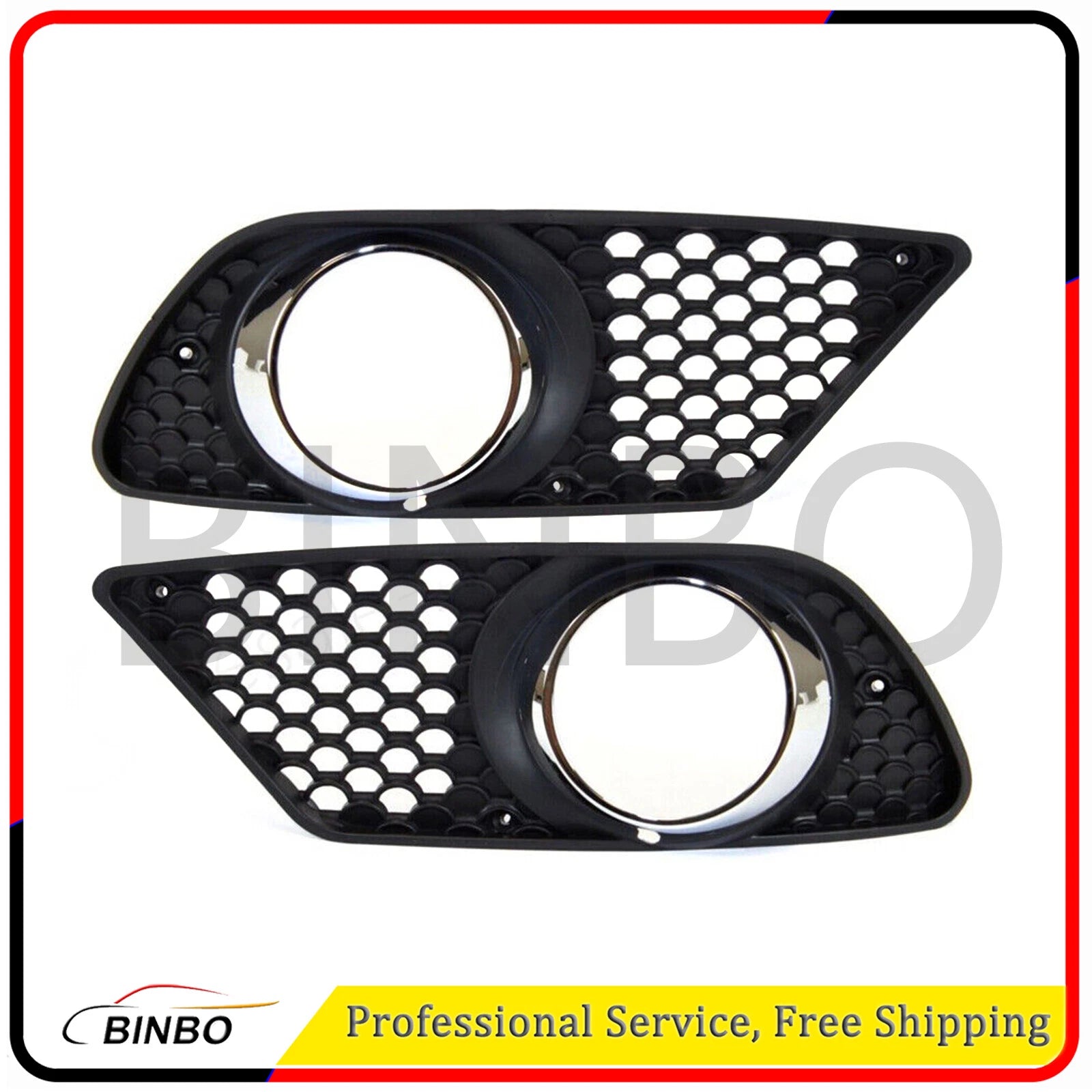 Front Fog Light Bezel Grille Cover For MERCEDES C-Class W204 C300 C350 2007-2010 07FC0E-D4 - KOEEK