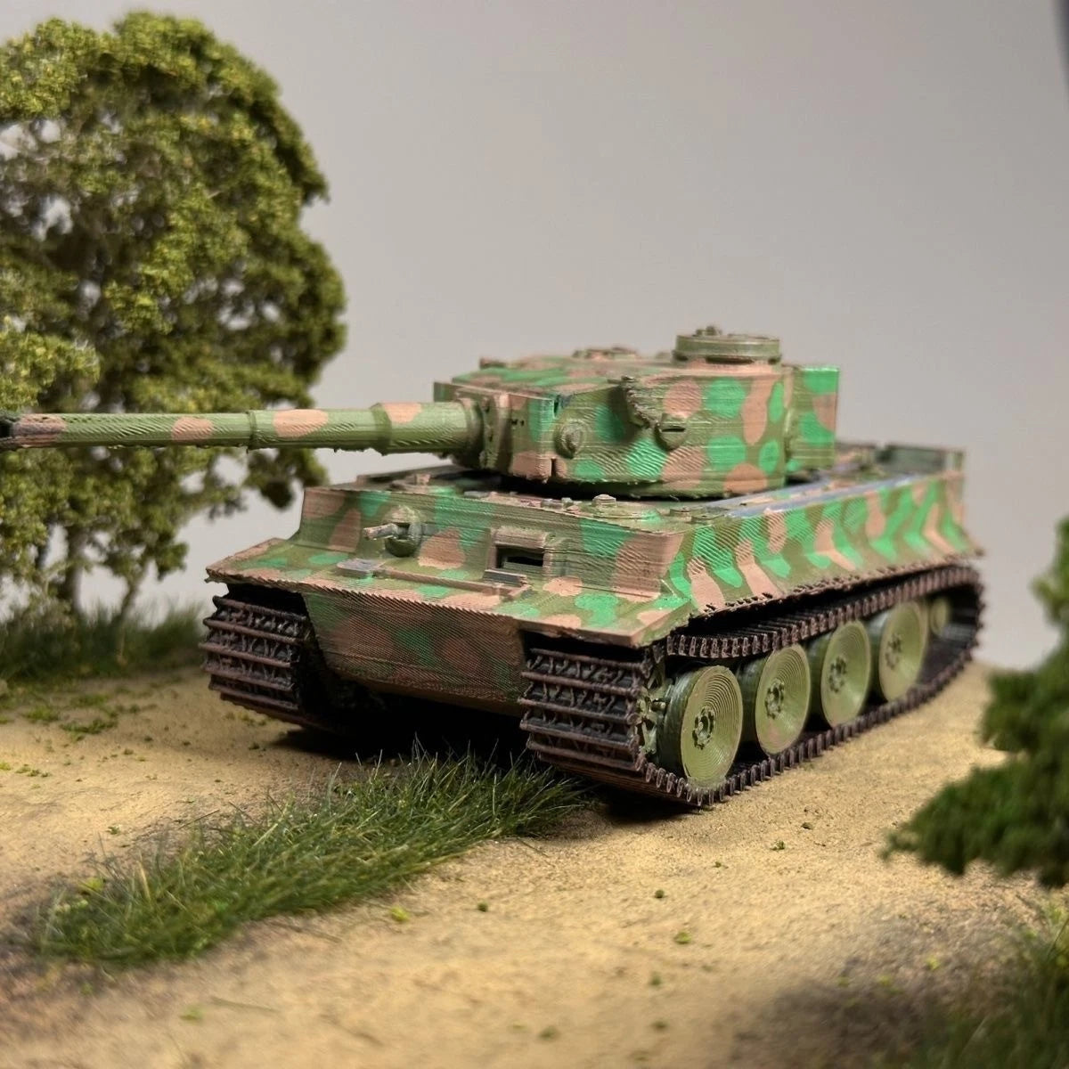 WWII German Tiger I Heavy Tank Finished 3D Printed World of Tanks Minor Flaw 07FC0E-D4 - KOEEK