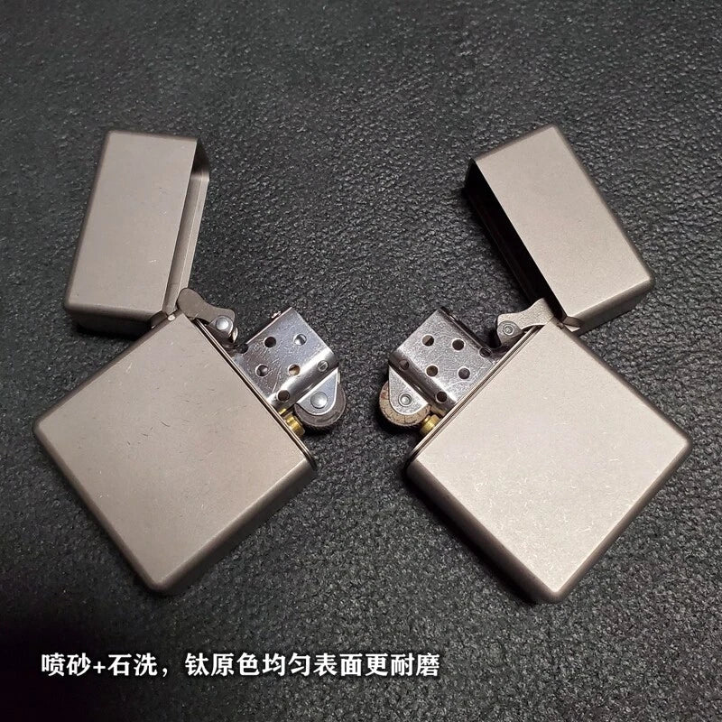 EDC Titanium Alloy Square Box Large Hinge Thick Shell Windproof Portable Tools 07FC0E-D4 - KOEEK