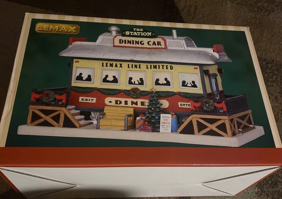 LEMAX  Station Dining Car -Lighted Holiday Village Building-RETIRED LEMAX - KOEEK