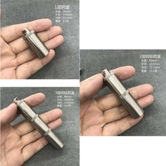 Titanium Waterproof Sealed Container Portable Pill Case EDC Medicine Box Pendant 07FC0E-D4 - KOEEK