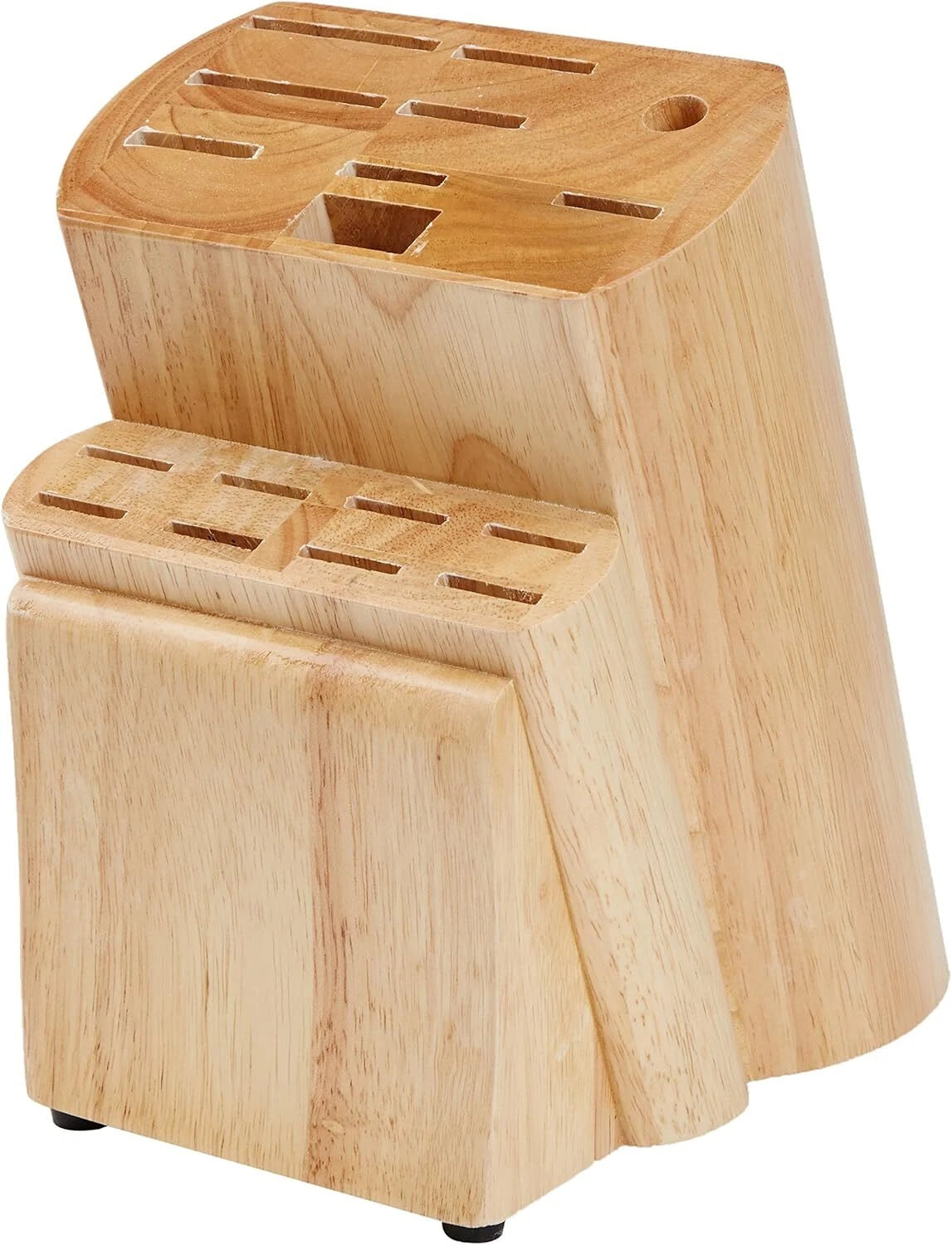 18-PiecePremium High Carbon Stainless Steel Blade Set with Pine Wood Block,Black 07FC0E-D4 - KOEEK
