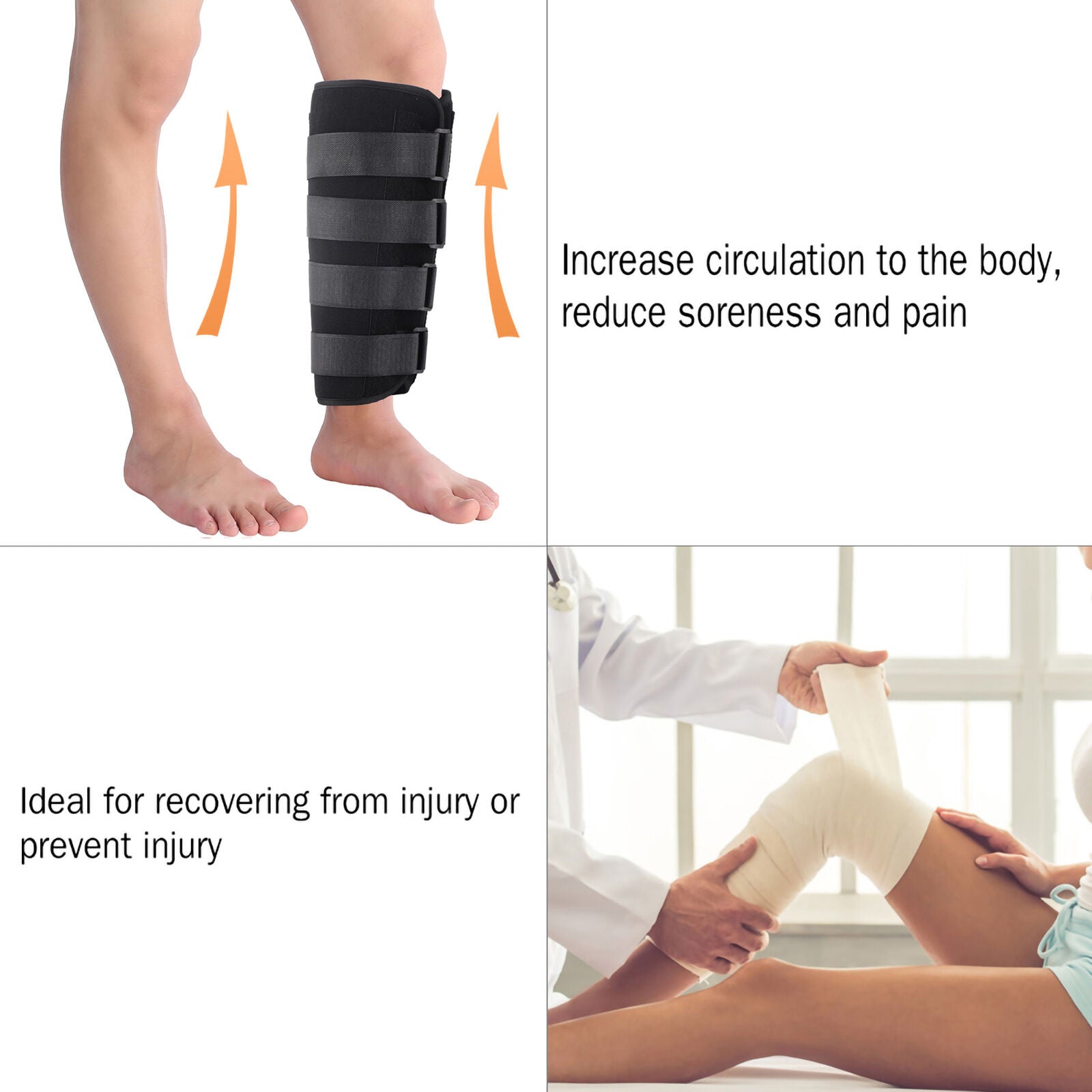 new Calf Support Lower Leg Compression Wrap Increases Circulation Reduces Muscle ABE koeek - KOEEK