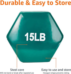 Vinyl coated dumbbell hand weights 07FC0E-D4 - KOEEK