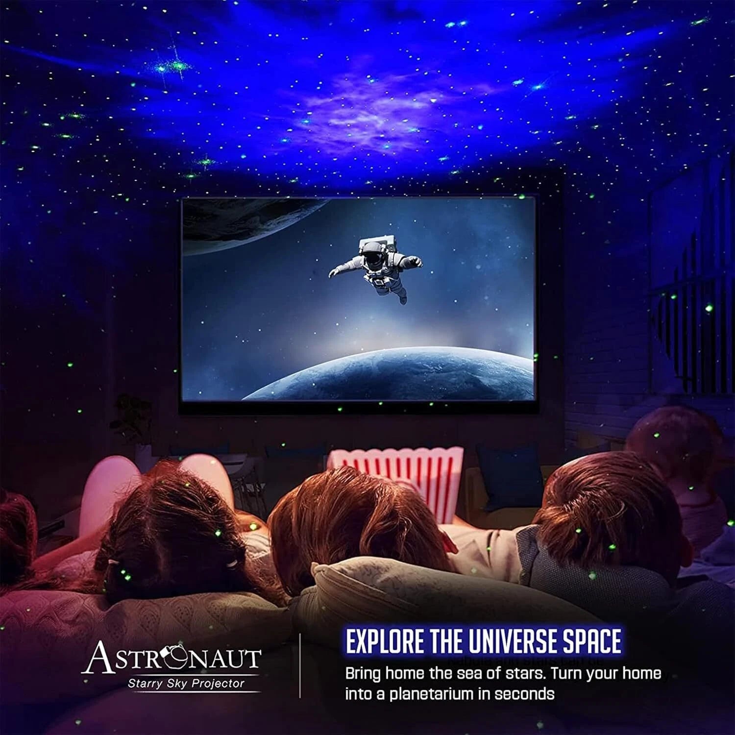 Colorful Astronaut Galaxy Projector - Limited Edition Bedroom Star Lights 07FC0E-D4 - KOEEK