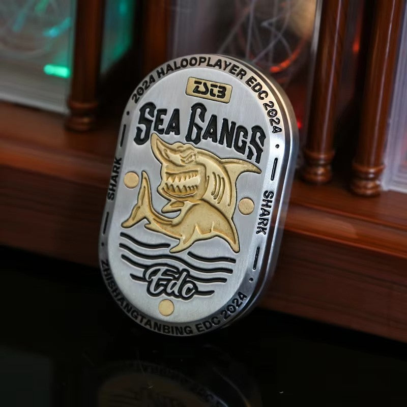 Zhi Shang Tan Bing Shark Mechanical Fidget Slider ADHD Metal EDC Fidget Toys 07FC0E-D4 - KOEEK