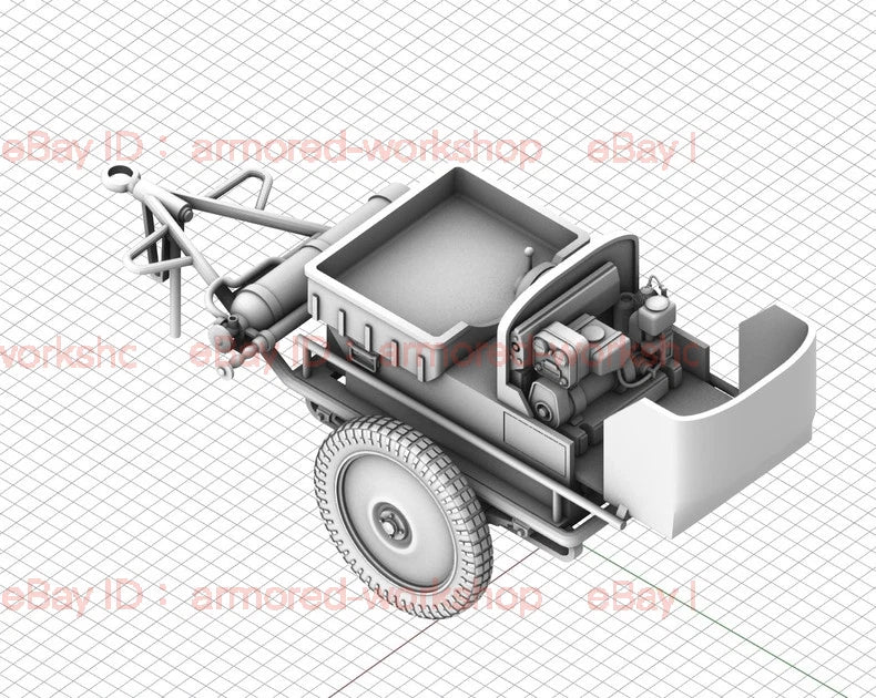 3D Printed 1/72  German Air Force Ground power supply vehicle Unpainted 07FC0E-D4 - KOEEK