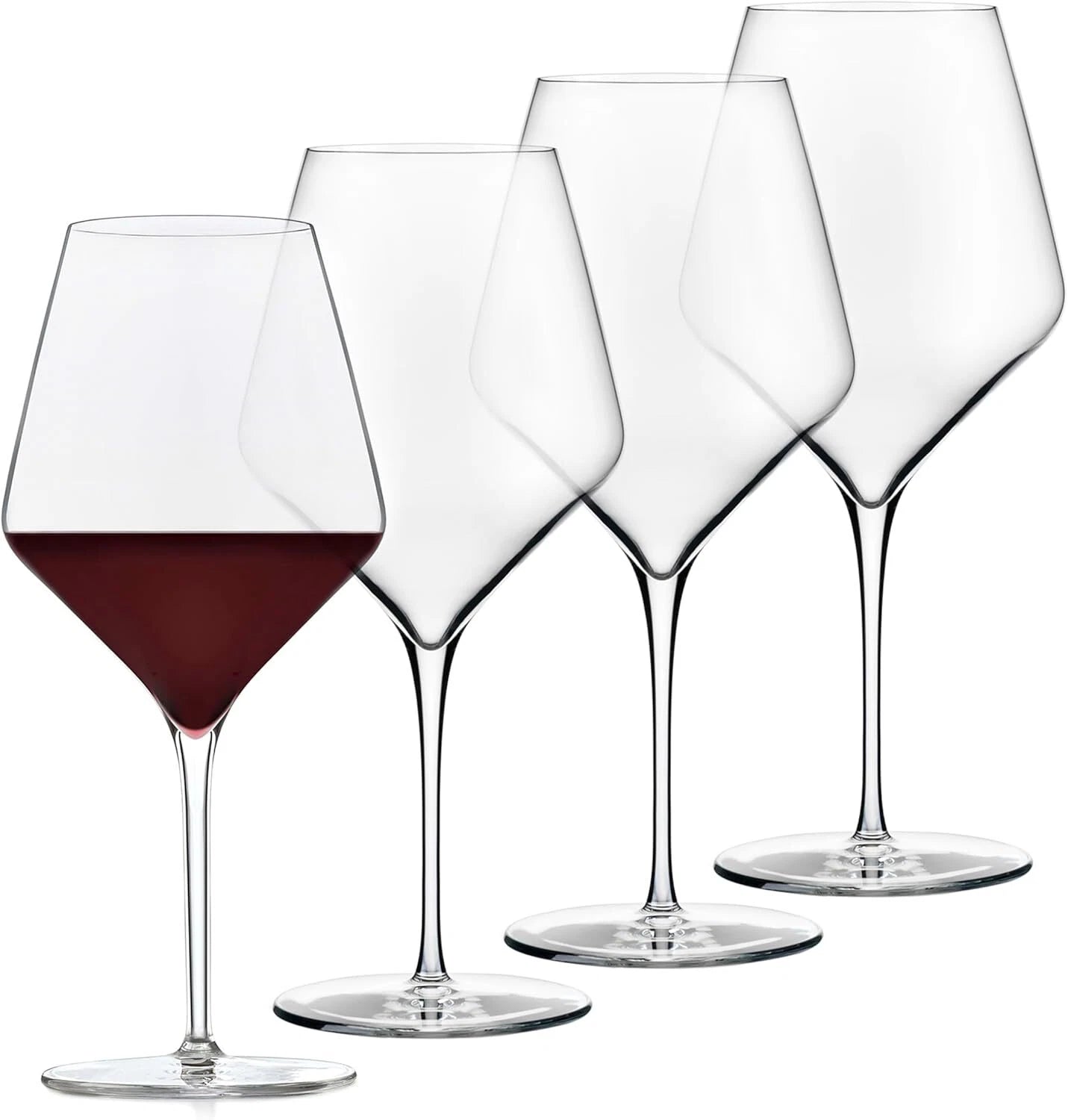 Wine Glass Set of 4, 24 oz. Seamless Wine Glasses with Stems for All Occasions 07FC0E-D4 - KOEEK