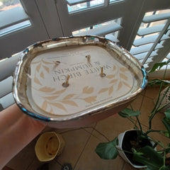 ANTHROPOLOGIE PEBBLE WHITE BIRCH & PUMPKIN GLASS CANDLE HUGE VERY LGE FENG SHUI ANTHROPOLOGIE - KOEEK