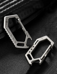 EDC Titanium Keychain Carabiner Car Keys Holder Organizer w/ Bottle Opener Tool 07FC0E-D4 - KOEEK