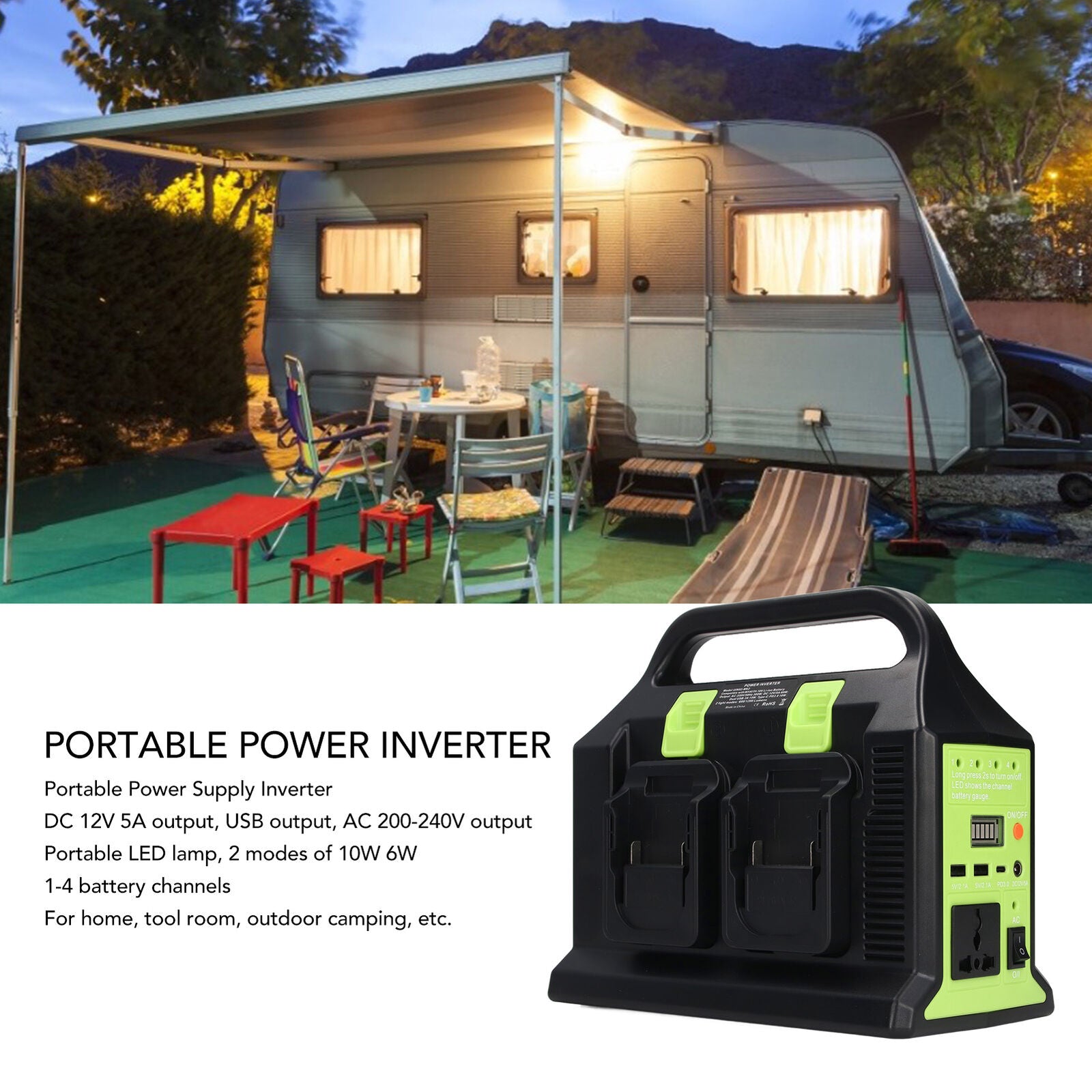 new 300W Power Inverter With USB Output Sine Power Supply Inverter 18V Battery koeek - KOEEK