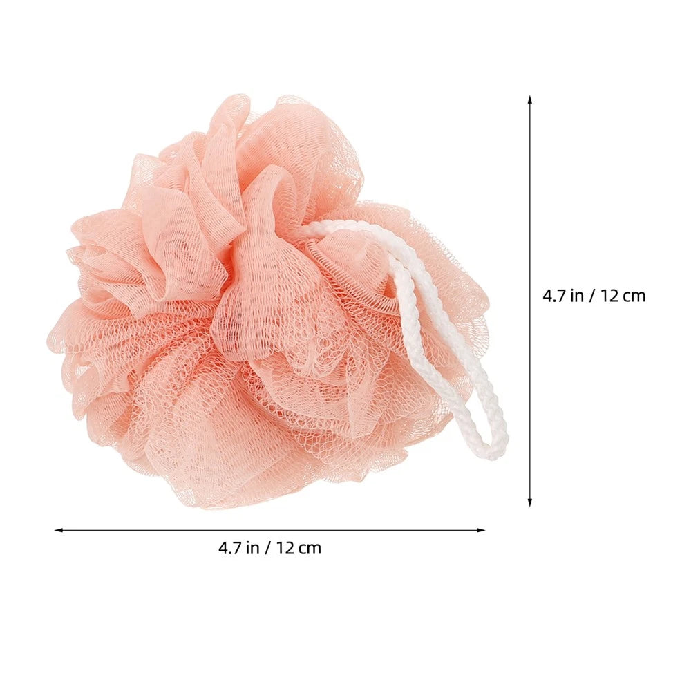3 Pcs Mixed Color PE Bath Balls Mesh Shower for Body Care 07FC0E-D4 - KOEEK