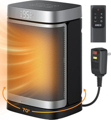 Bathroom and Indoor Space Heater,Portable Heater,1500 Watt Safe & Quiet 5 Modes 07FC0E-D4 - KOEEK