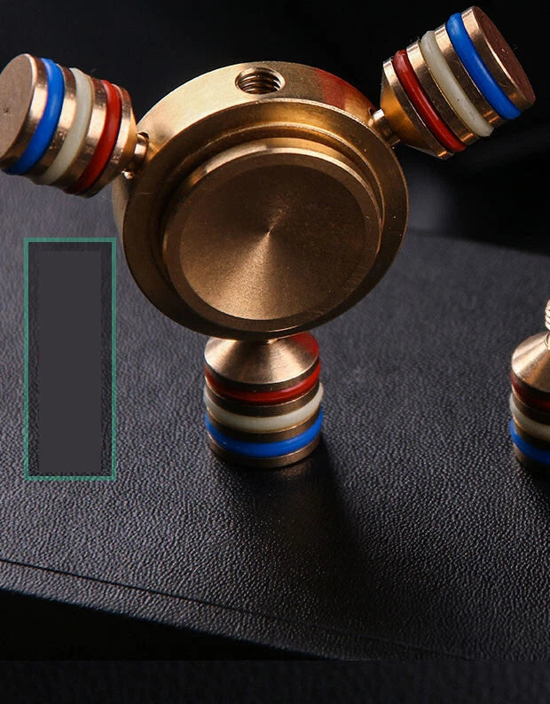 Brass Fidget 6 Point Hand Spinner Finger Gyro Toy EDC Focus Stress Reliever DIY 07FC0E-D4 - KOEEK
