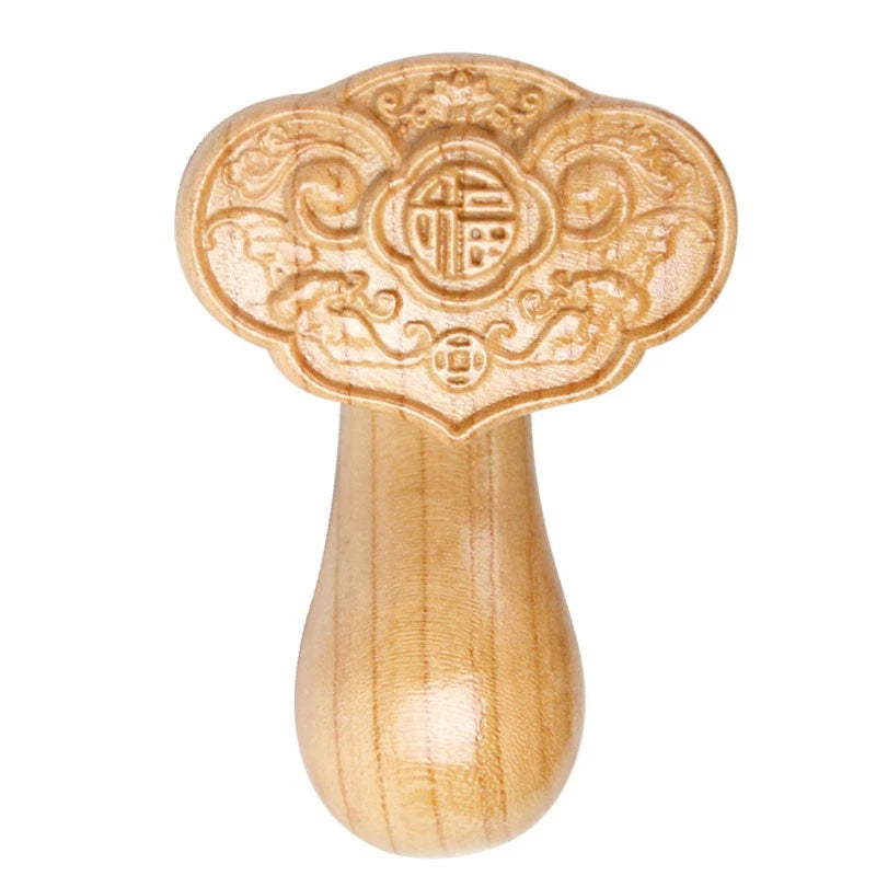 1Pc Peach Wood Wood Carving Ruyi Arts Crafts Ornament Decoration Pendant Tassels 07FC0E-D4 - KOEEK