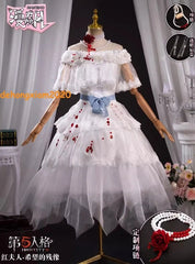 Identity V Mary Bloody Queen Women Cosplay Costumes Girl White Dress Halloween 07FC0E-D4 - KOEEK