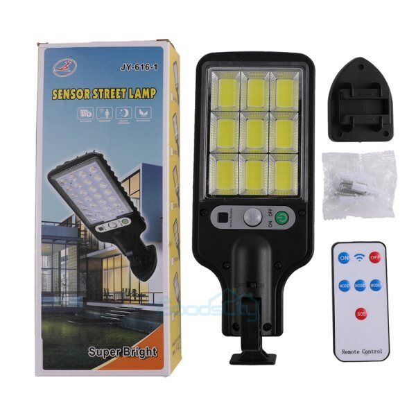 ny 1200000lm LED Solar Flood Light Security Bevægelsessensor Udendørs Yard Street Wall