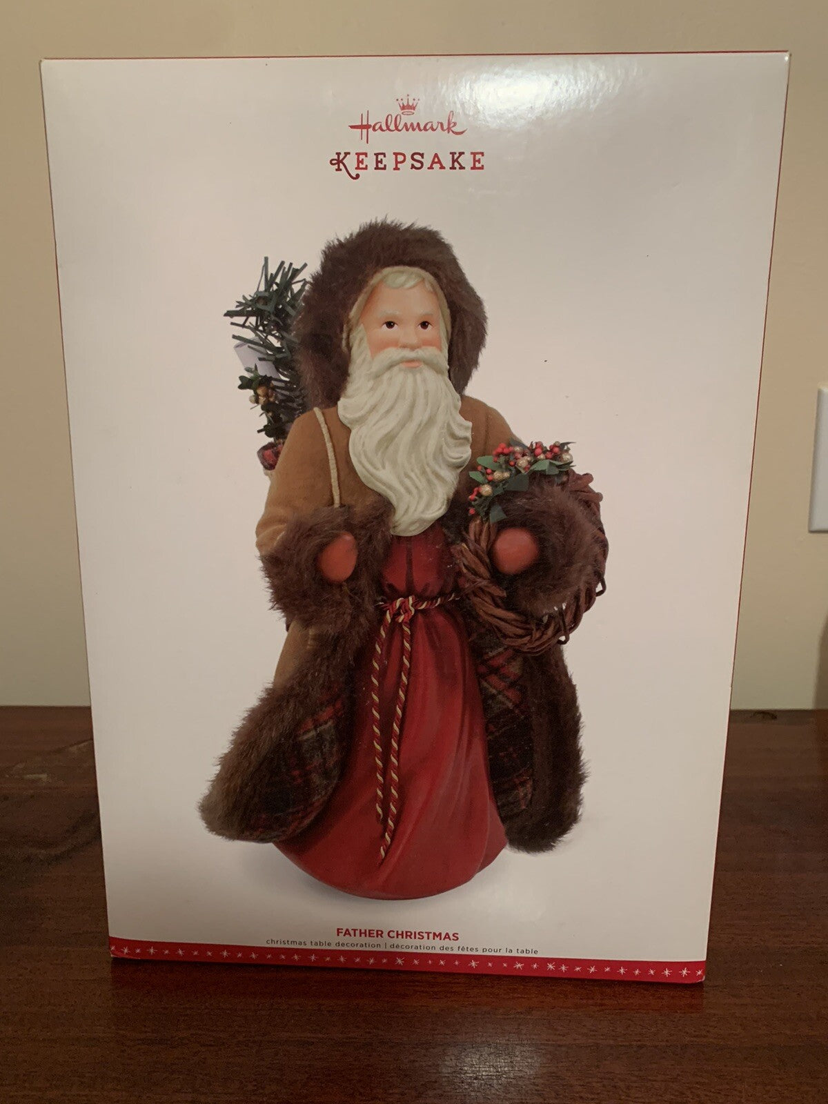 *NEVER OPENED* - 2016 Hallmark Decoration - FATHER CHRISTMAS - 12 Inch Table Top HALLMARK - KOEEK
