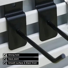 new ZOEYES 32 PCS 4 inch Slatwall Hooks, Metal Display Panel 4 inches, Black ZOEYES - KOEEK