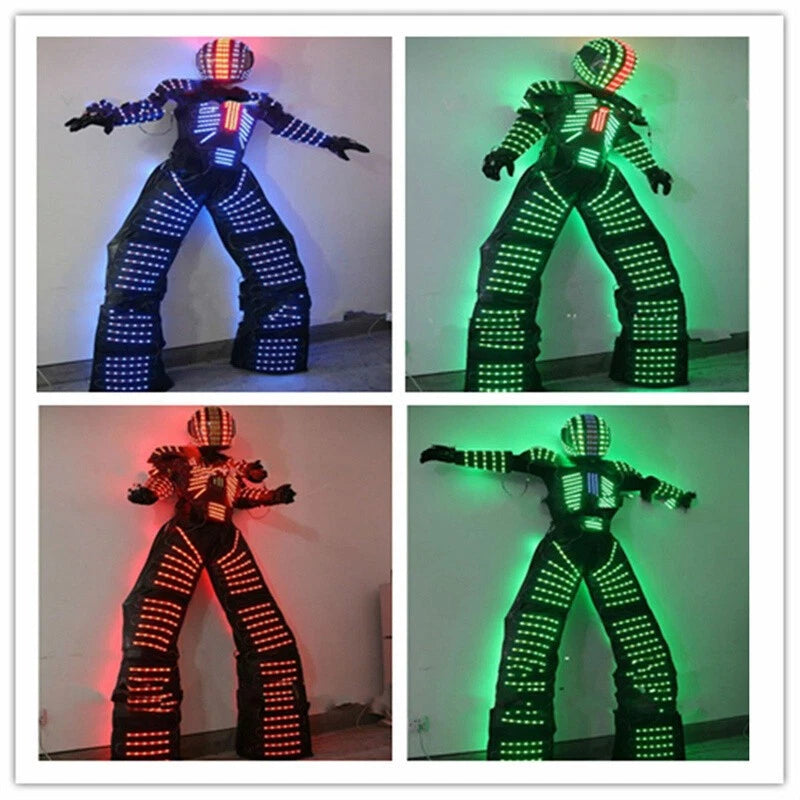 LED 7 Color Change Robot Costume Clothing Suit Illuminated Dance Remote Control 07FC0E-D4 - KOEEK