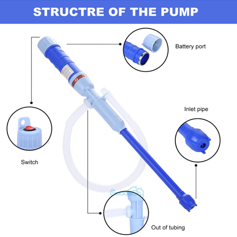 ny bærbar batteridrevet elektrisk drivstoffoverføring Sifonpumpe Gass Olje Vann Væske